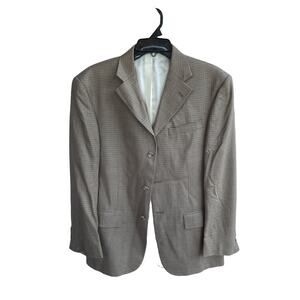 Oscar dela Renta Printed Silk Wool Blazer Jacket 40R